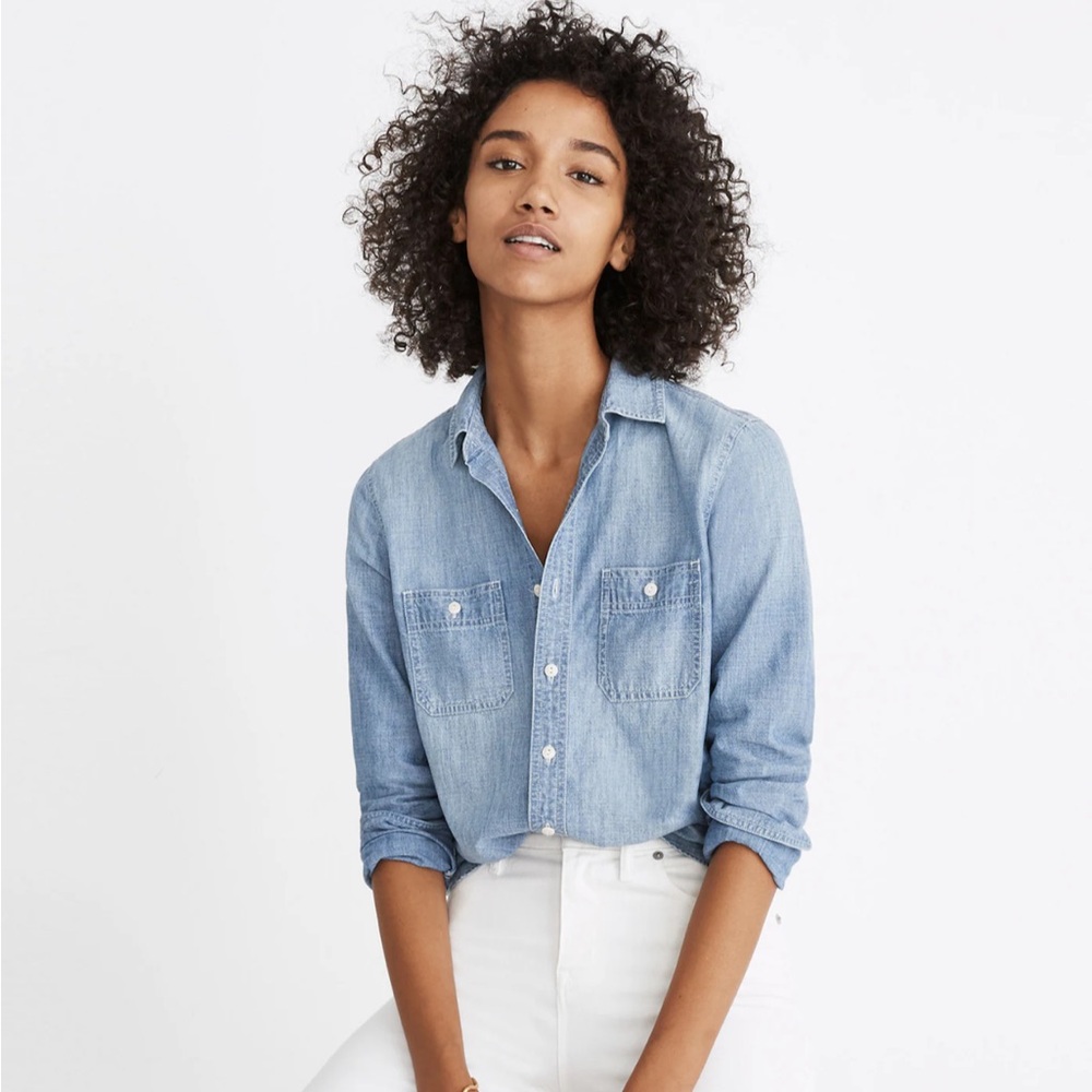Chambray Classic Ex-Boyfriend Shirt in Mazzy Wash